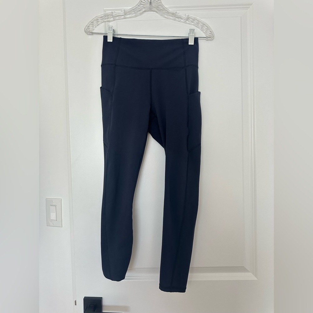 Fabletics Oasis PureLuxe High-Waisted Leggings in navy blue size Small - Picture 6 of 9